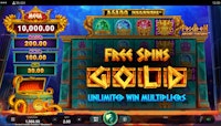 Poseidon Ancient Fortunes Megaways slot offers Free Spins GOLD with escalating win multipliers.