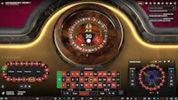 Auto Roulette game displaying a winning number 20 black with detailed betting layout.