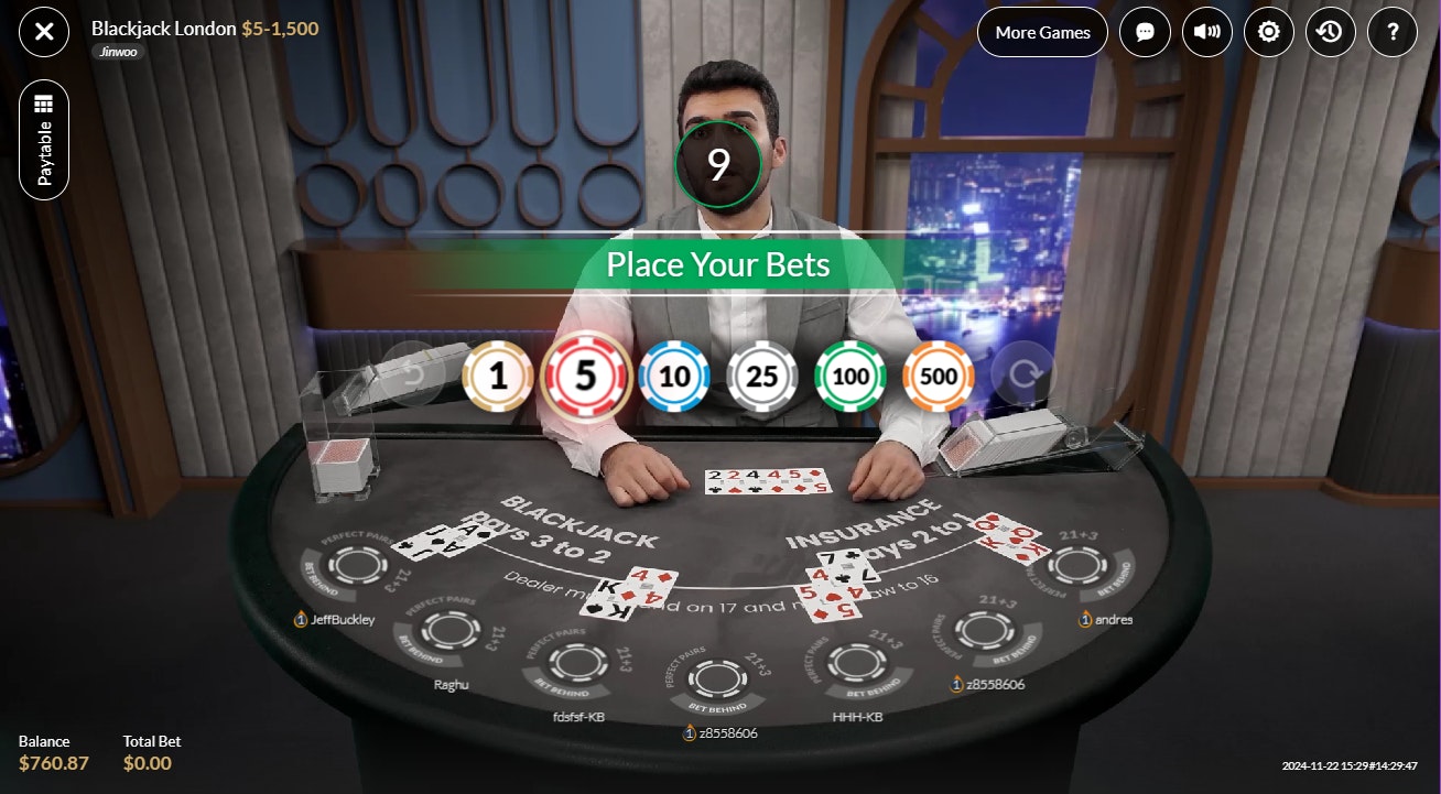 Blackjack en direct Blackjack en direct