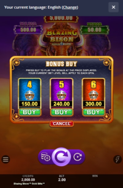 Blazing Bison Gold Blitz Caractéristiques Blazing Bison Gold Blitz Caractéristiques