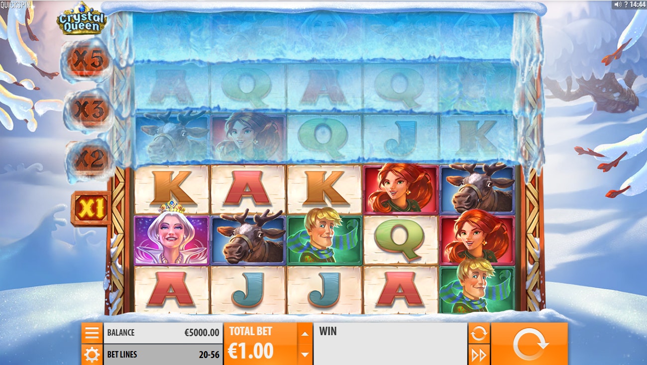 Crystal Queen slot with winter theme, characters and frozen reels on €1.00 bet. Crystal Queen slot with winter theme, characters and frozen reels on €1.00 bet.