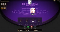 Online blackjack game showing player's hand
