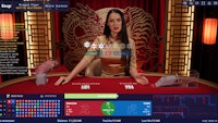 Dragon Tiger game interface when placing bets