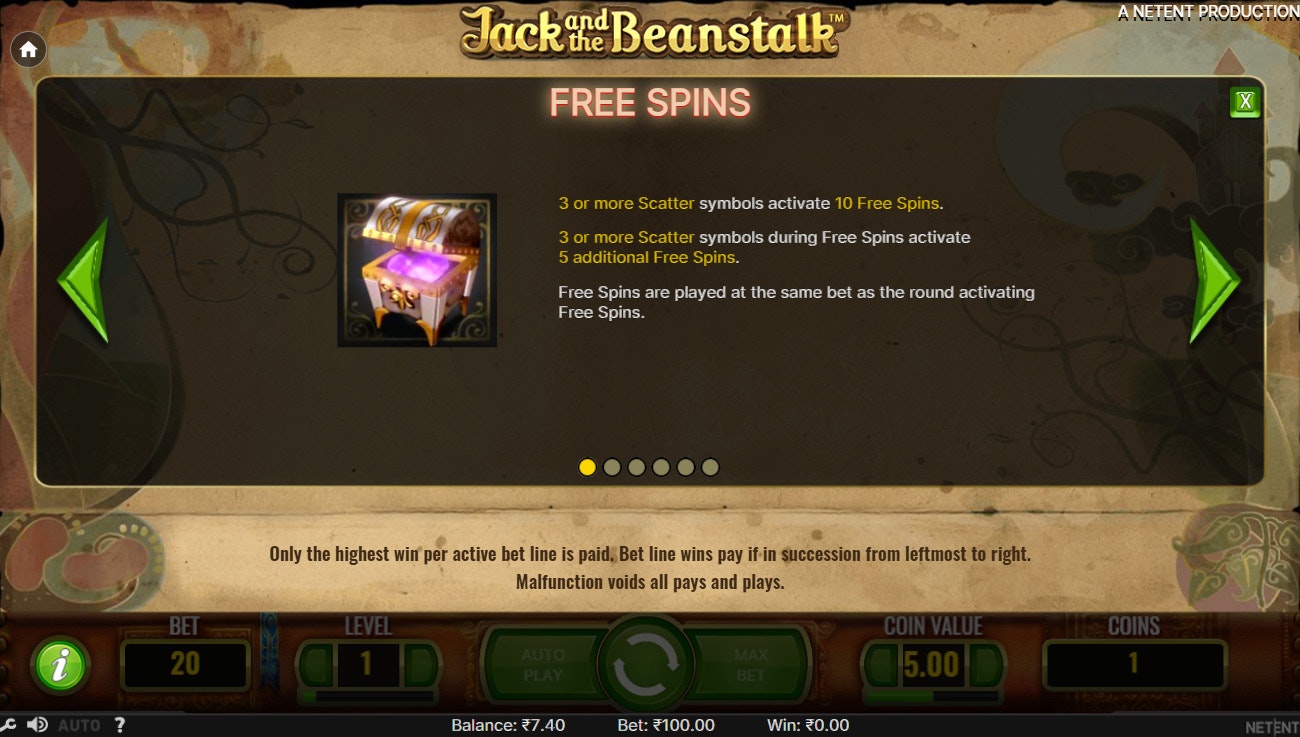 Jack and the Beanstalk Slot free spins feature Jack and the Beanstalk Slot free spins feature