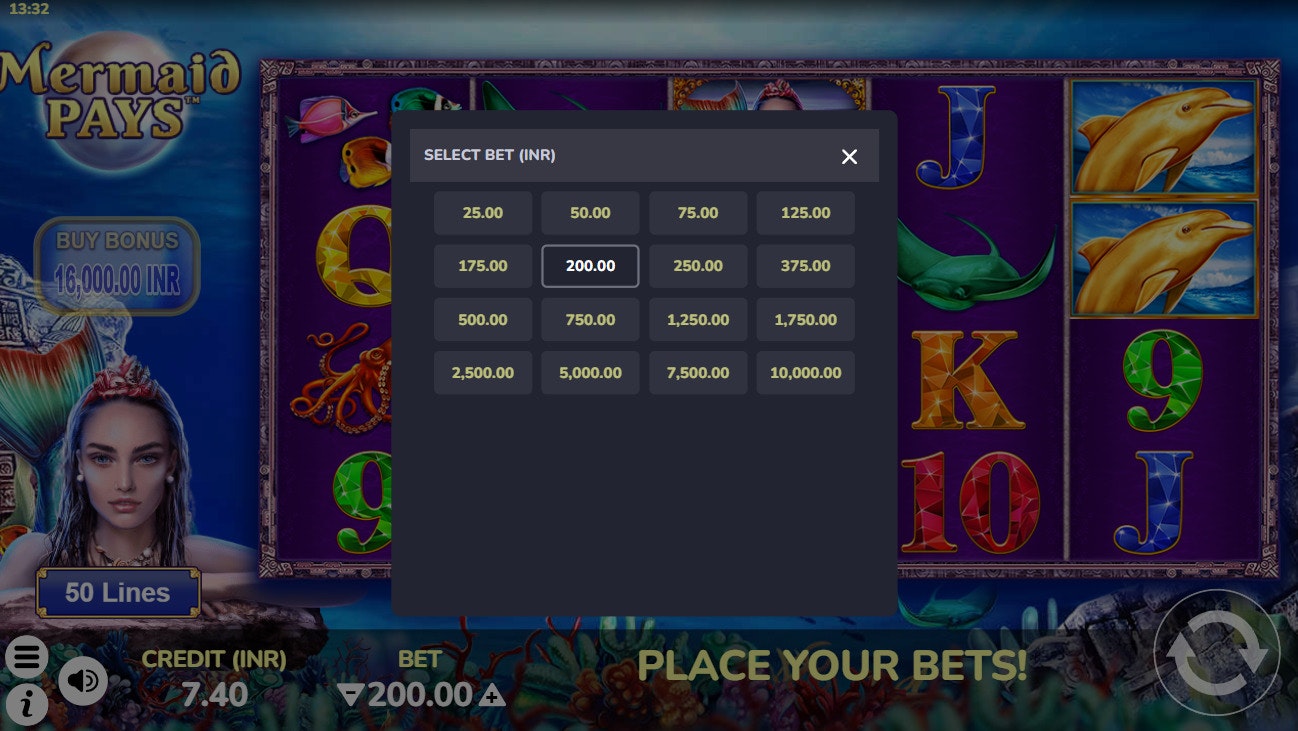 Mermaid Pays game features Mermaid Pays game features