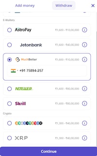 MuchBetter Withdrawal