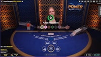 Power Blackjack table placing bets