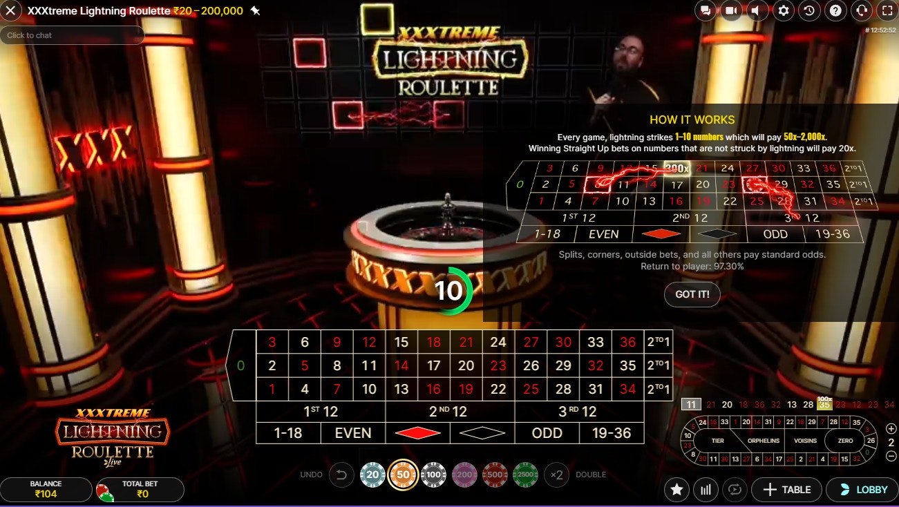 XXXtreme Lightning Roulette XXXtreme Lightning Roulette