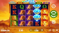 Lion Gems Hold and Win Interface