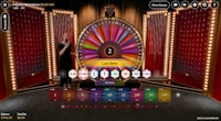 Majestic Wheelshow game with live host and colorful spinning prize wheel.