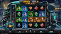 Money Train 3 slot base game with bonus buy and 100,000x win potential.
