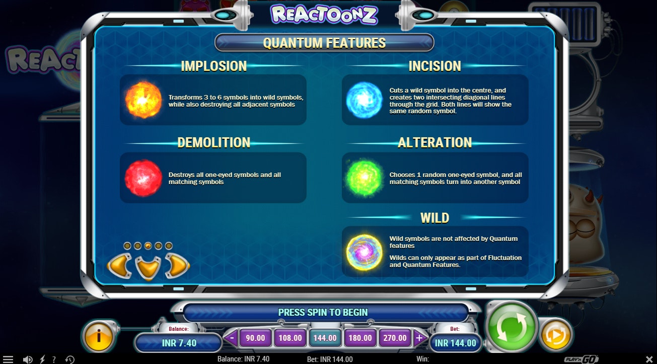 Reactoonz game features Reactoonz game features