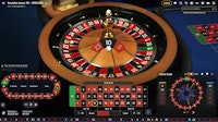 Roulette Azure wheel with winning number 10 Black.