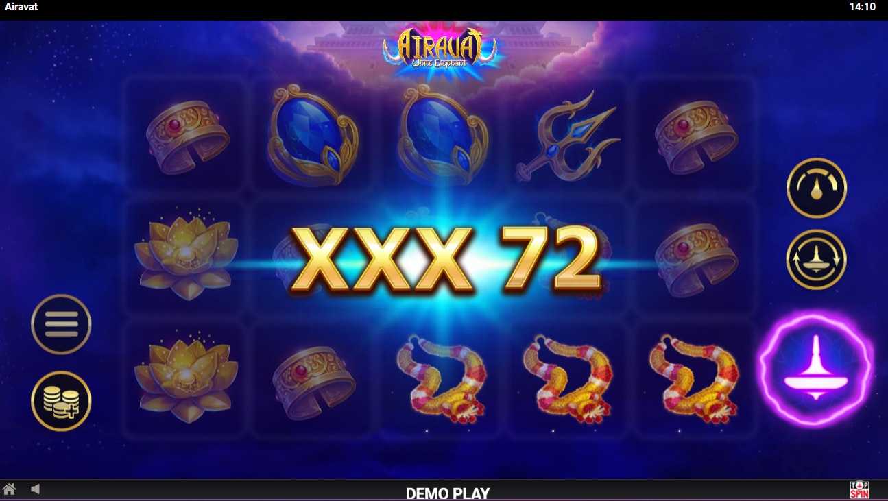 Airavat White Elephant slot reels freeze on win showing XXX 72. Airavat White Elephant slot reels freeze on win showing XXX 72.