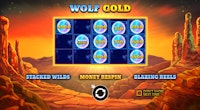 Wolf Gold money respin bonus with moon prizes and Major Jackpot.
